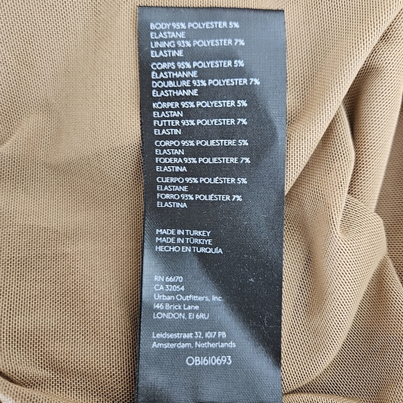 Anthropologie Maya Midi Sheath Dress Cedar Brown Sleeveless Ruched Petite PM - Picture 11 of 11